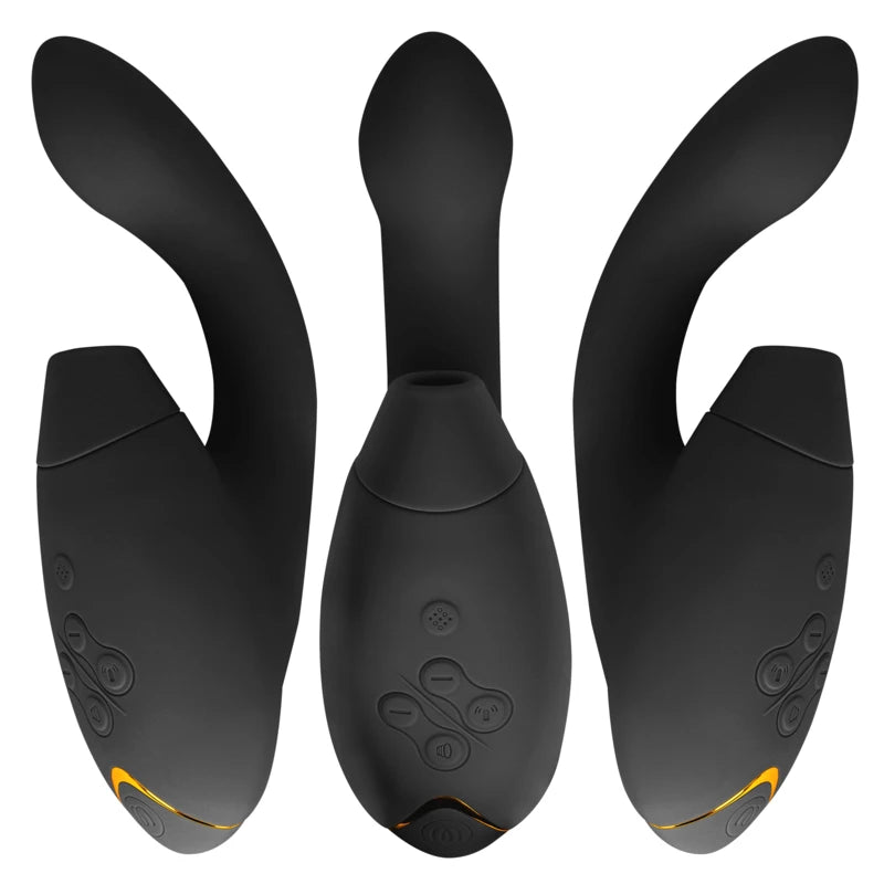 Vibromasseur rabbit Womanizer Duo 2 noir stimulation clitoridienne air pulsé et point G